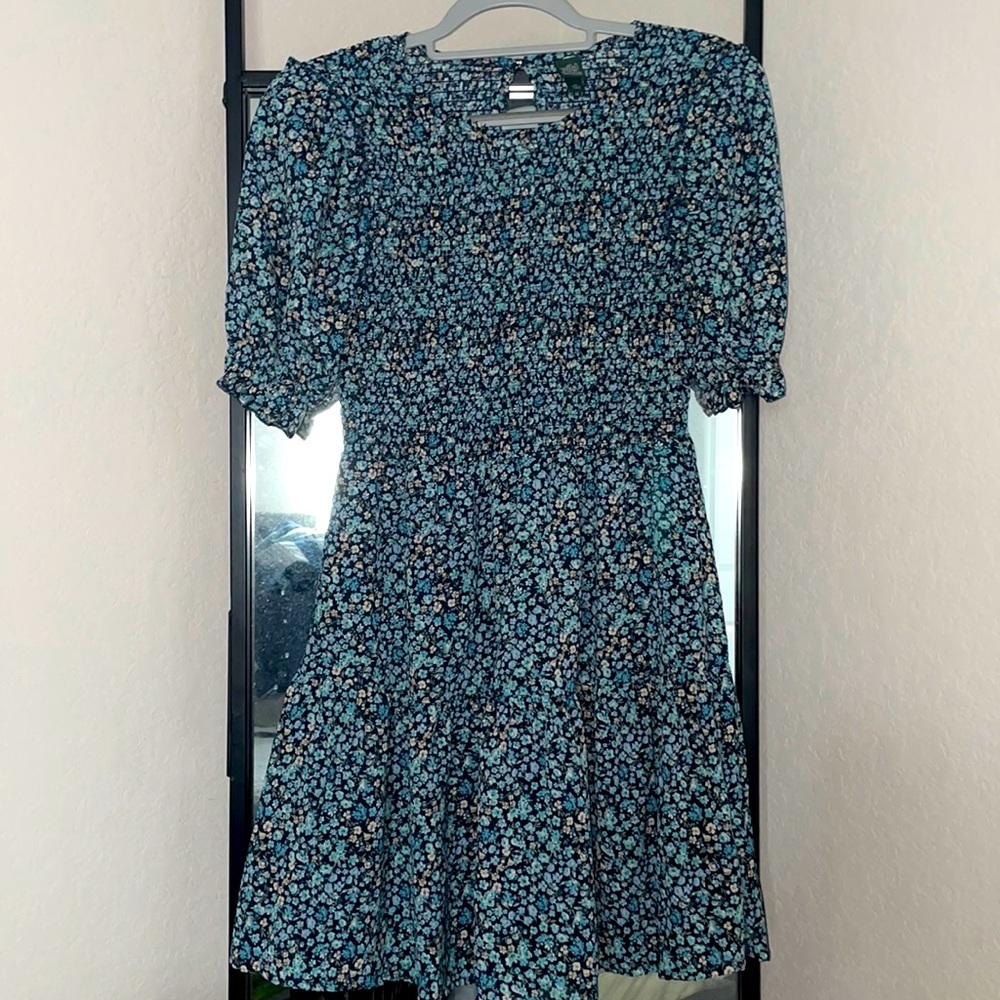 Wild Fable Floral Smocked Puff Sleeve Dress XS